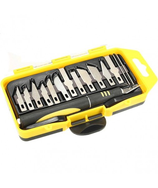 16Pcs Yellow Multifunctional Carving Knife Graver Kit Carver Knives Tools